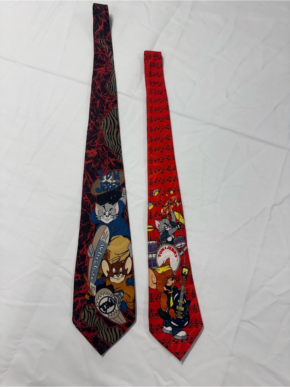 Vintage 90’s Tom & Jerry Necktie Lot – 2 Licensed Character Ties